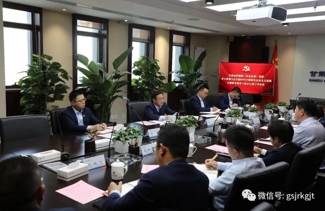 江南官方网站（华龙证券）党委主题教育领导小组办公室召开第二次工作会议